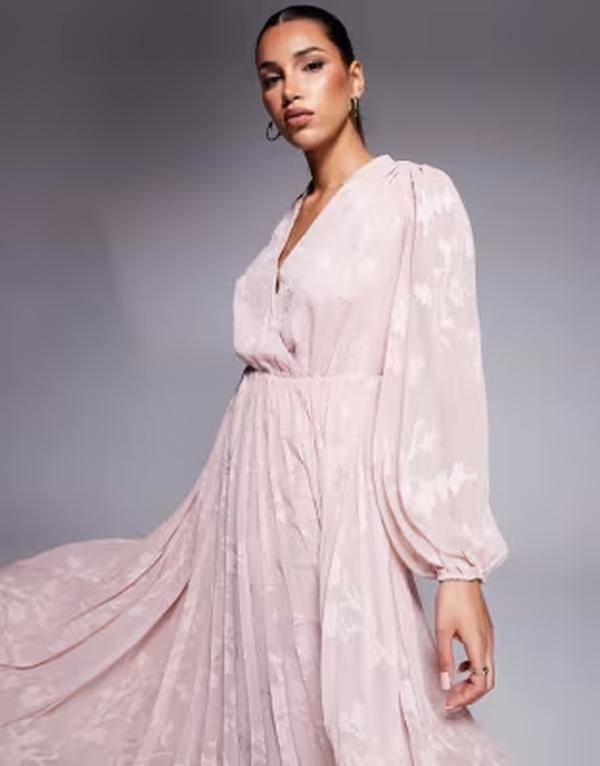 エバーニュー レディース トップス ワンピース マキシ Ever New belted textu red maxi dress pink ピンク