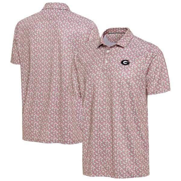 アンティグア メンズ トップス ポロシャツ Mens Antigua Pink Georgia Bulldogs Desert Dry Dogwood Polo Pink ピンク