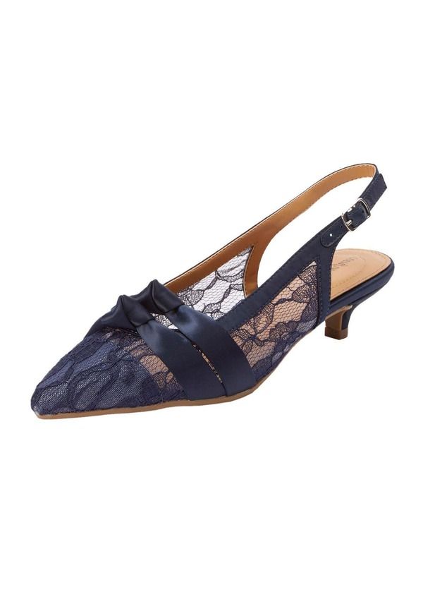 コンフォートビュー レディース シューズ ヒール Comfortview The Poppy Slingback Navy ネイビー