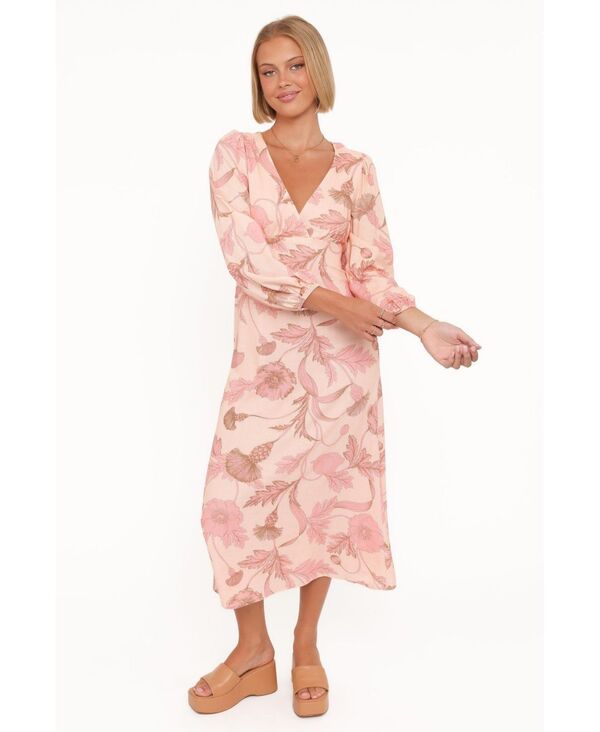Petal and Pup レディース トップス ワンピース ミディ Petal and Pup Womens Kolby Long Sleeve Midi Dress Pink floral ピンク