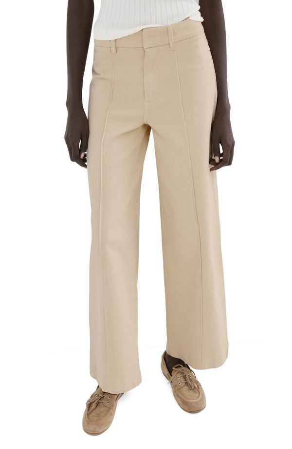 マンゴ レディース ボトムス デニムパンツ ワイドレッグ ハイウエスト プラスサイズ ジーンズ MANGO Seamed High Waist Wide Leg Jeans Plus Regular