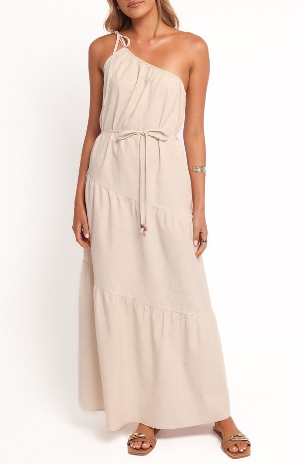 ペタルアンドパップ レディース トップス ワンピース アシンメトリー マキシ Petal Pup Hilde Asymmetric Maxi Dress OATMEAL オートミール