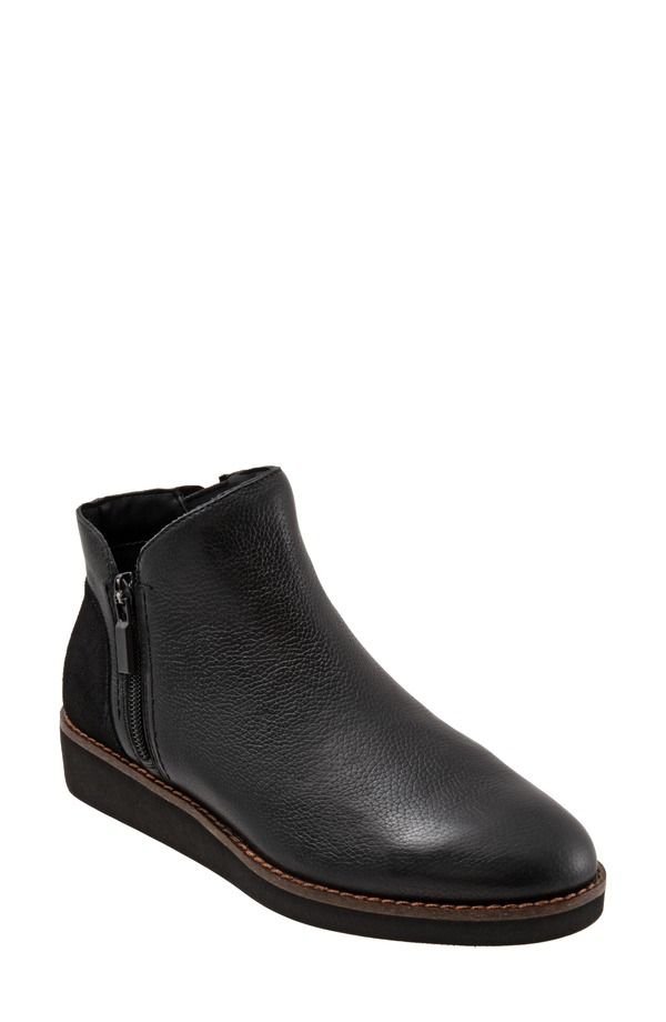 ソフトウォーク レディース シューズ ブーツ・レインブーツ SoftWalk Wesley Bootie Women BLACK LEATHER ブラック