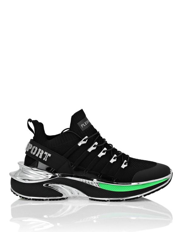 プレイン スポーツ レディース シューズ スニーカー PLEIN SPORT Runner Chrome Surfer Unisex Unisex blackgreenfluo ブラック