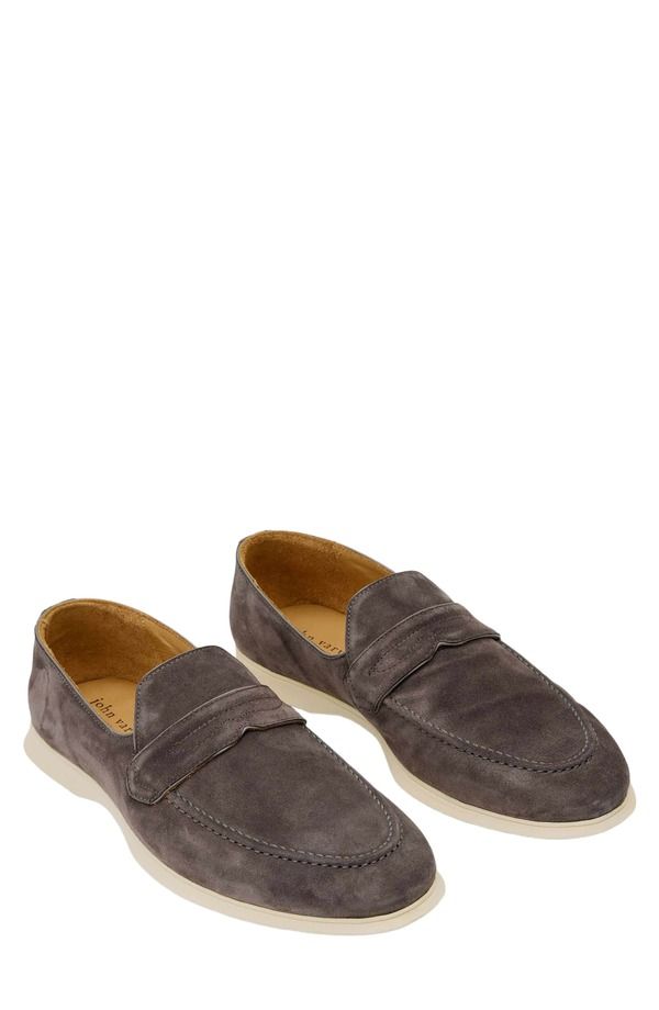 ジョンバルベイトス メンズ シューズ スリッポン・ローファー John Varvatos Thompson Loafer Men CHARCOAL チャコール