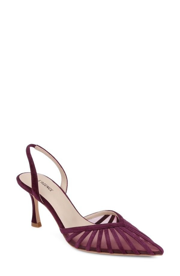 ラジャンス レディース シューズ ヒール LAGENCE Mercer Slingback Pump BURGUNDY SUEDE バーガンディ 64,240円