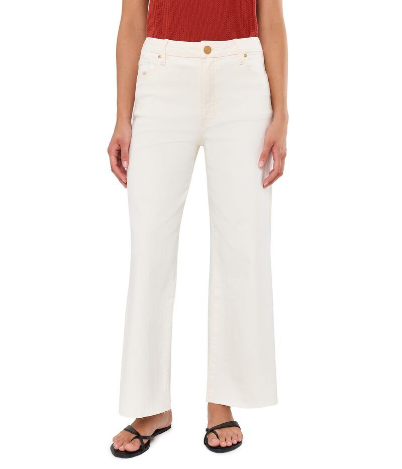 カットフロムザクロス レディース ボトムス デニムパンツ ワイドレッグ Kut From The Kloth Meg HighRise Fab Wide Leg Raw Hem Ecru エクリュ