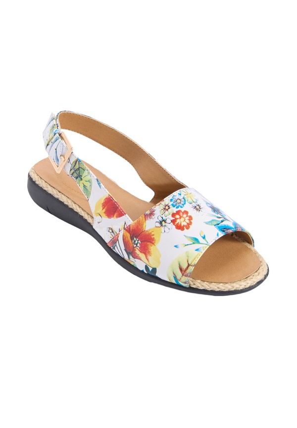 コンフォートビュー レディース シューズ サンダル Comfortview The Adele Sling Sandal Women GARDEN MULTI マルチカラー