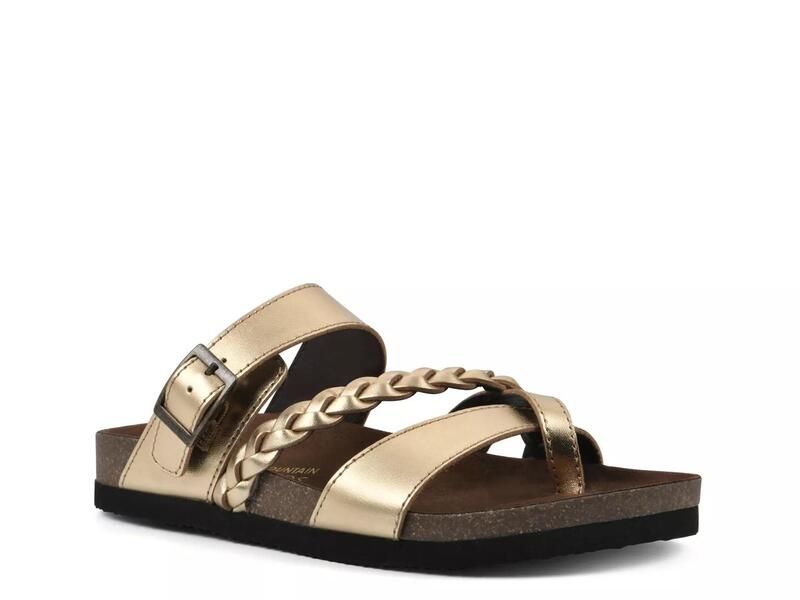 ホワイトマウンテン レディース シューズ サンダル White MountainHazy Slide Sandal Gold Metallic ゴールド