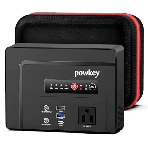 ☆新品☆Powkey ポータブル電源 G100 97.68Wh/26400mAh 小型 | ぽーたふる電源 大容量, AC100W, PD65W デュアル充電, USB-C急速充電, キャンプ アウトドア 停電対策 家庭用 09a6c234 10,562円
