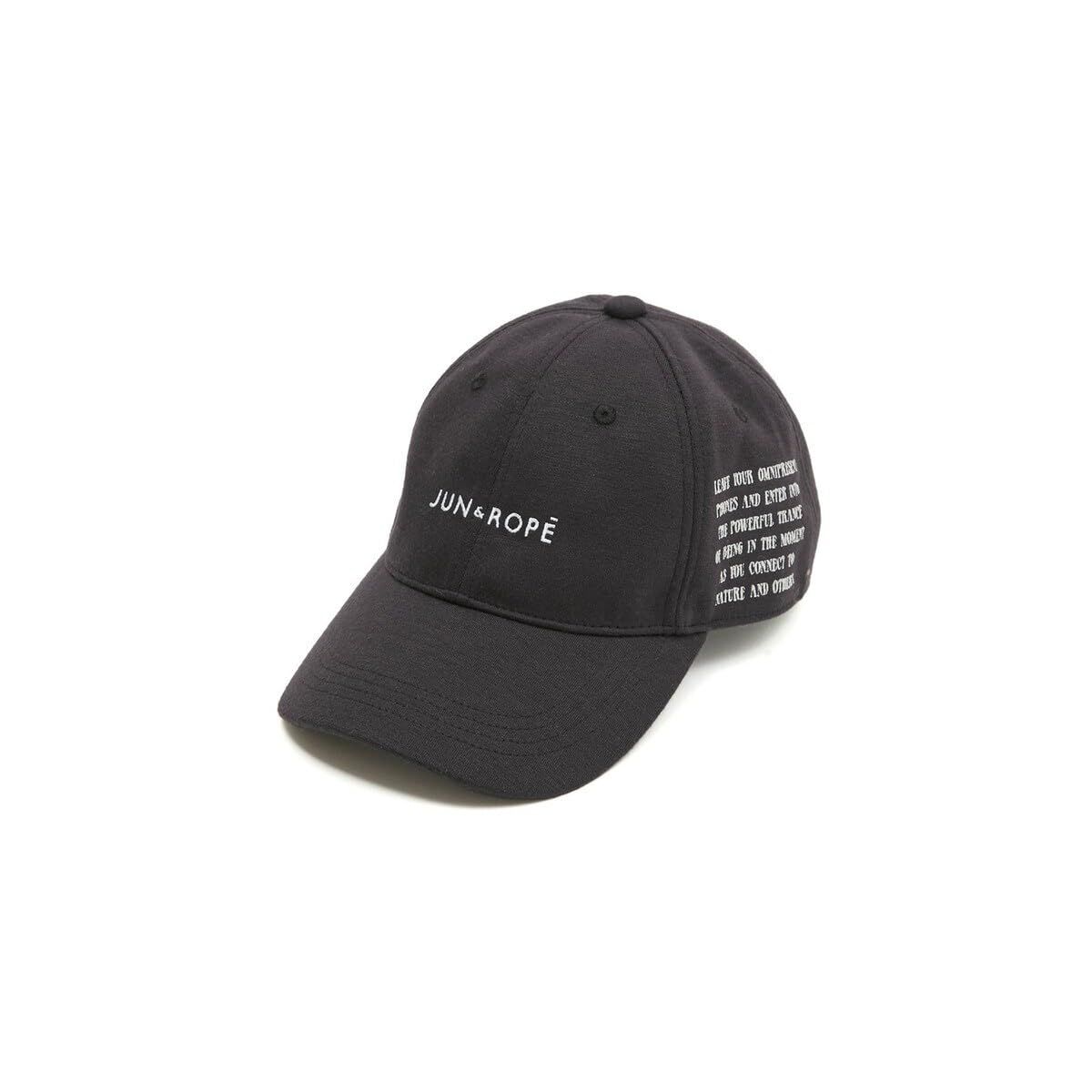 新品 [ジュン＆ロぺ] ロゴ入りストレッチポンチキャップ ブラック(01) F