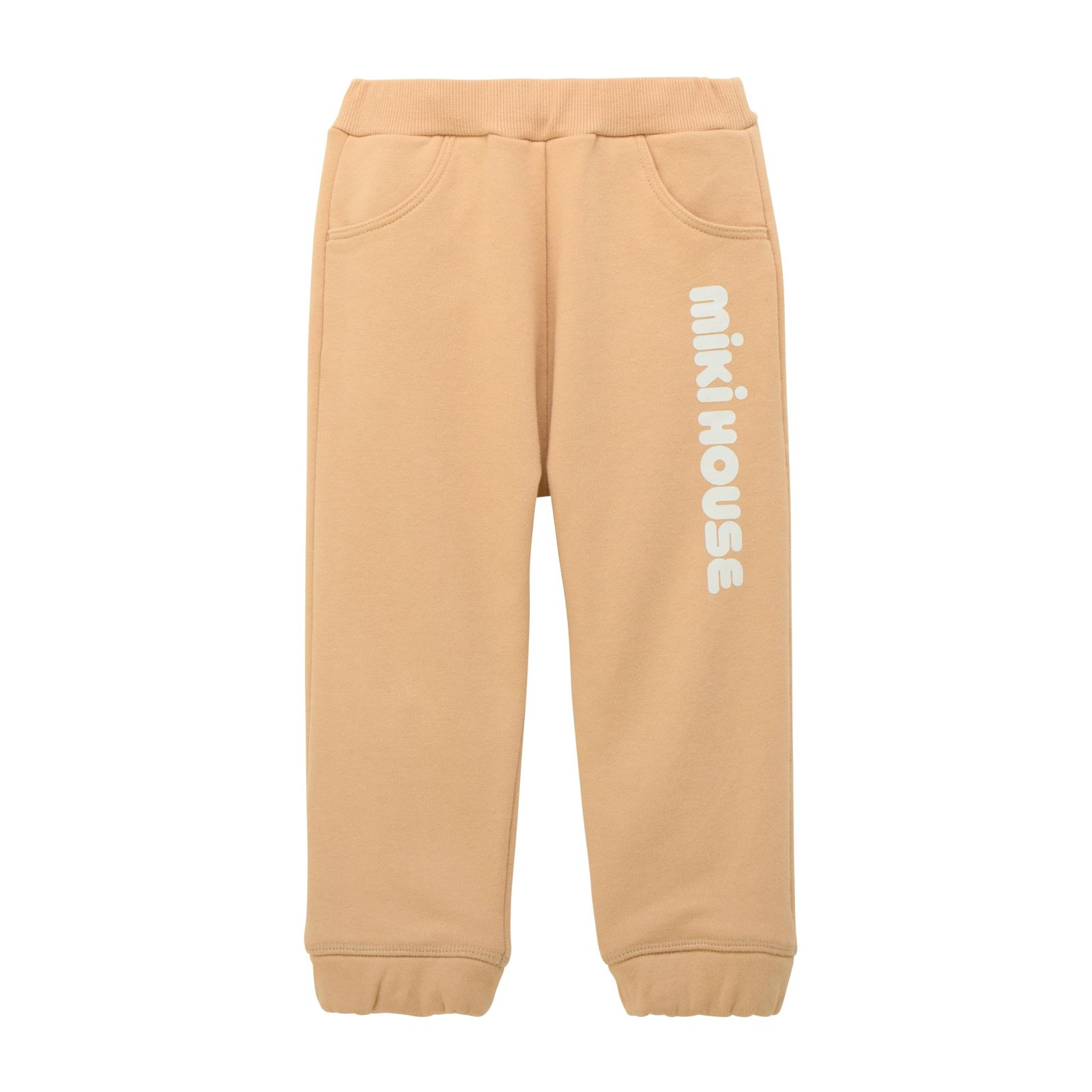 新品 [ミキハウス] WEB限定 ロゴパンツ 130cm ベージュ パンツ 男の子 女の子 ベビー キッズ 10-3231-147 130cm ベージュ