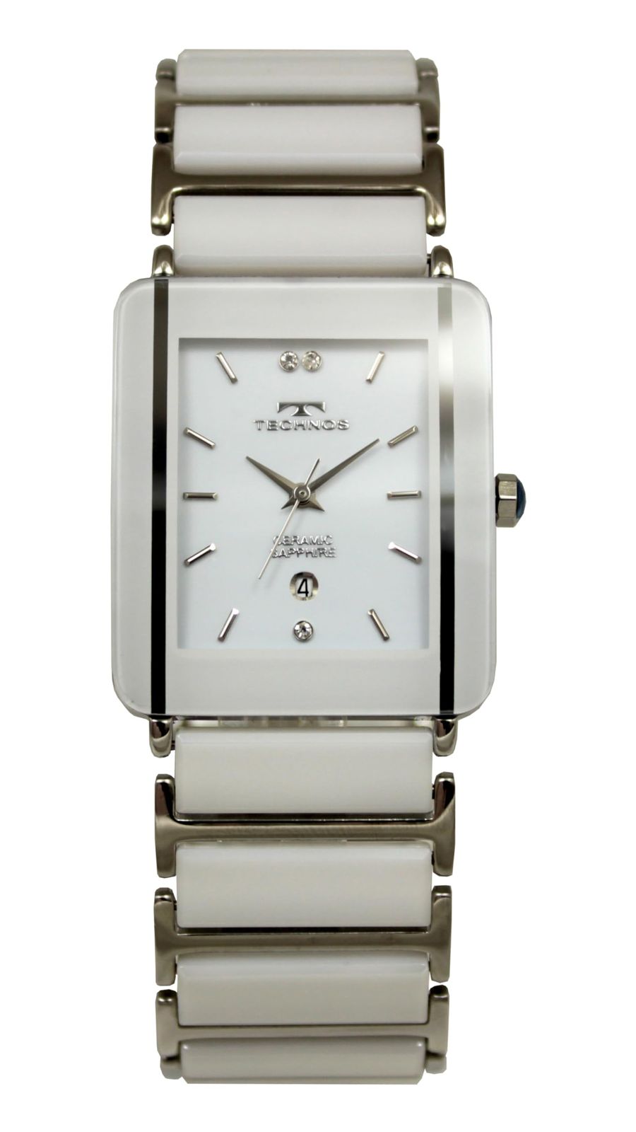 新品 [テクノス]TECHNOS 腕時計 セラミック デイト TSM903TW