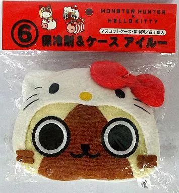 [Used] Air conditioner ice pack 6 Airou ice pack & case “Sanrio winning lottery MONSTER HUNTER x HELLO KITTY Vol. 2”
