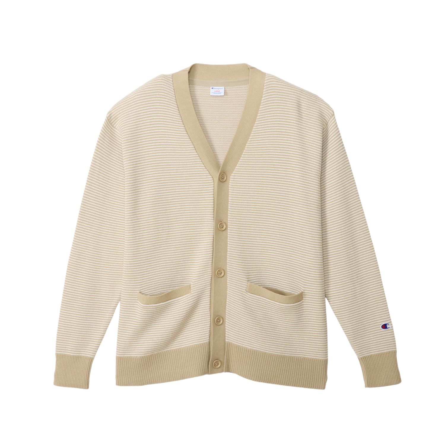 新品 ジャケット 長袖 綿100% Relax Fit ボーダーロングスリーブカーディガン メンズカジュアル C3-B009-780-XL