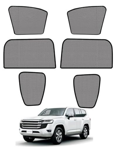 トヨタランドクルーザー300対応 メッシュサンシェード 6枚セット 車用サイドシェード UVカット 通気 プライバシー保護 取付簡単 6枚セット (ランドクルーザー 300専用、６枚セット)ts