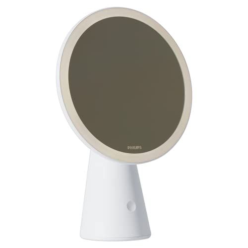 フィリップスヒュー(Philips Hue) Philips(フィリップス) LEDライト付き 女優鏡 3色照明モード 角度調整可能 95%自然光再現 化粧鏡 メイクアップミラー USB充電 女優ミラー 女優ライト ブルーライトカット【日本正 17ab9c22