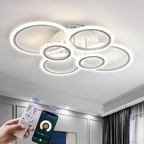 LED シーリングライト 8~20畳 おしゃれ 北欧 円形照明器具 天井照明 間接照明 APP遠隔制御/リモコン 無段階調光調色 常夜灯 高輝度 昼白色 昼光色 電球色 インテリア ライト リビング 和室 洋室 寝室 台所 洗面所 省エネ 節電 (8 国内発送