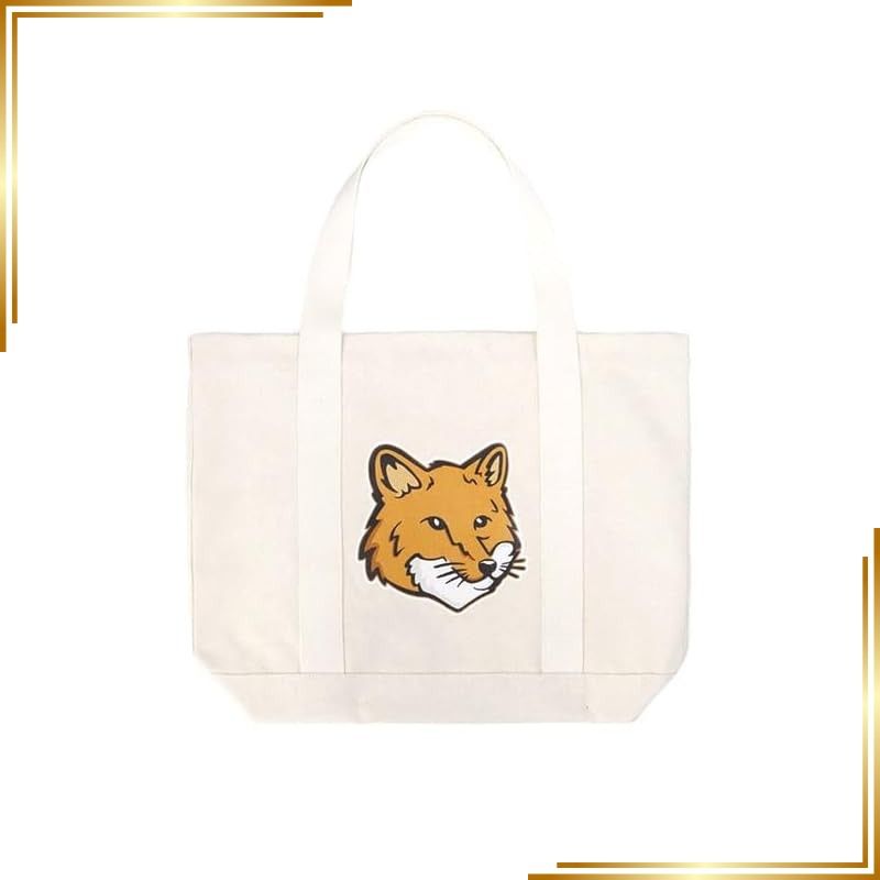 【新品】 Maison Kitsune メゾンキツネ フォックスロゴ キャンバス トートバッグ LW05101WW0050 ギフト プレゼント【F-ECRU(P700)】