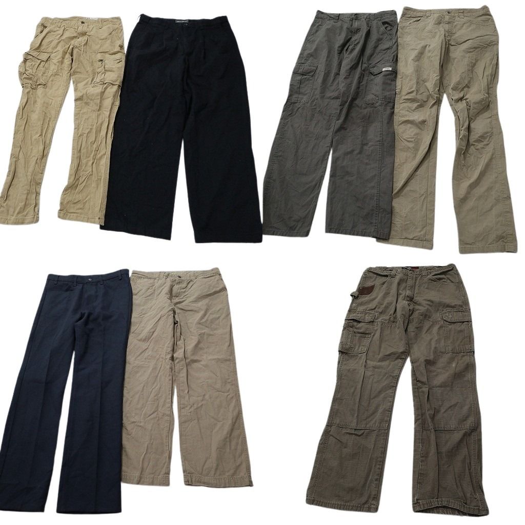 古着卸 まとめ売り ブランド パンツ 8枚セット ( メンズ 35/34 ) パタゴニア ラングラー エディーバウアー コロンビア 中古 古着 NF9950