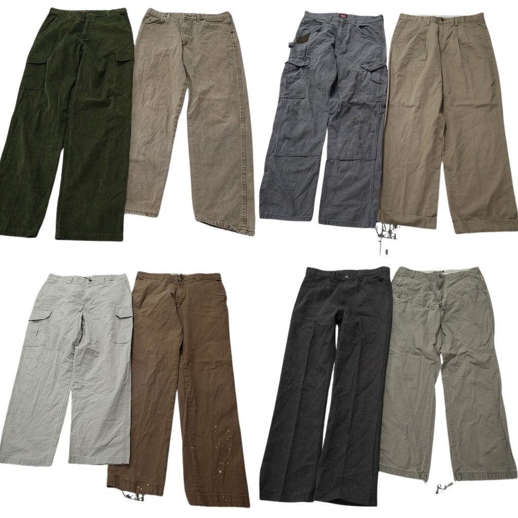古着卸 まとめ売り ブランド パンツ 8枚セット ( メンズ 34 ) コロンビア リーバイス エルエルビーン ラングラー 中古 古着 NF9952
