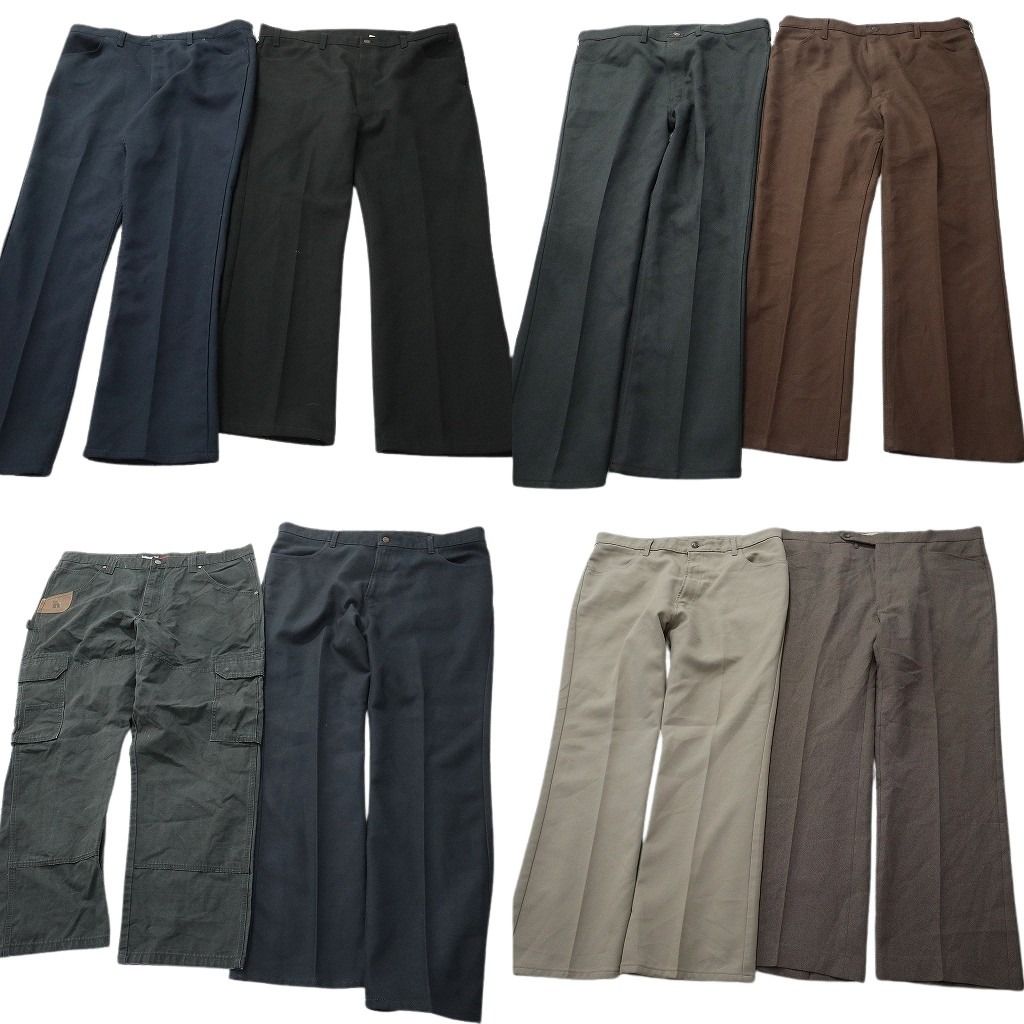 古着卸 まとめ売り ブランド パンツ 8枚セット ( メンズ 42 ) リーバイス ラングラー スタプレ アクションスラックス 中古 古着 NG0006