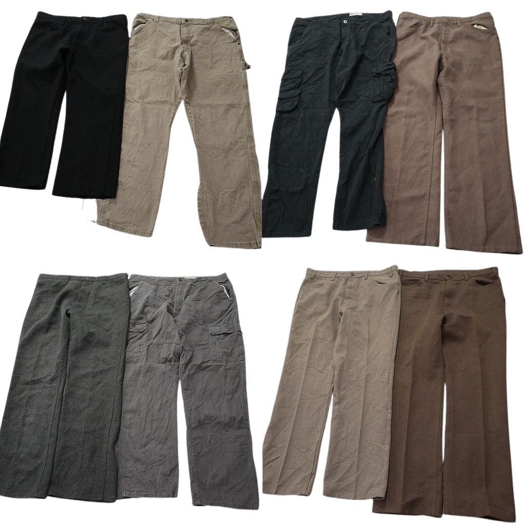 古着卸 まとめ売り ブランド パンツ 8枚セット ( メンズ 38 ) リーバイス ラングラー リラックスフィット カーゴ 中古 古着 NG0013