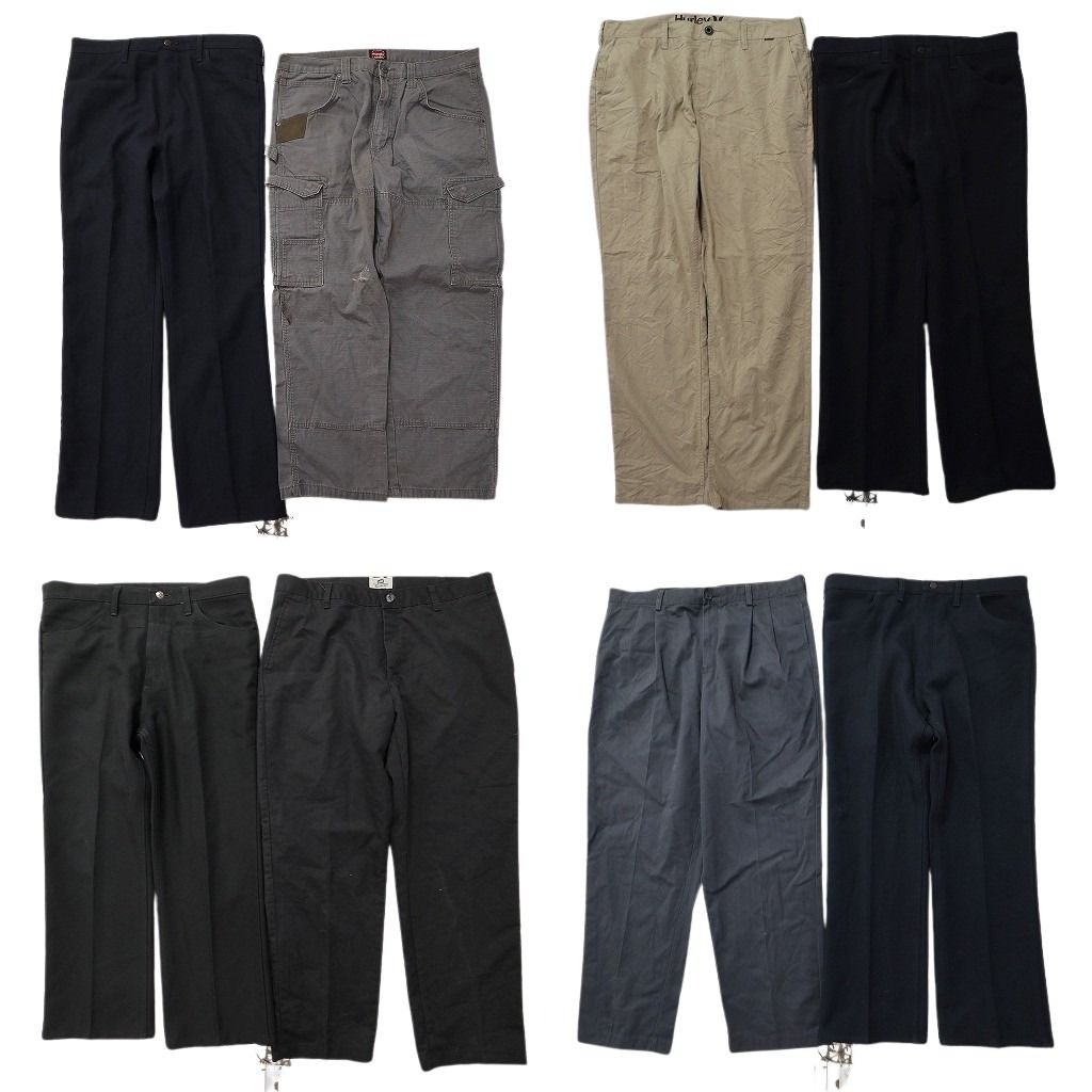 古着卸 まとめ売り ブランド パンツ 8枚セット ( メンズ 38/37/36 ) ラングラー エルエルビーン Harley ランチャー 中古 古着 NG0023