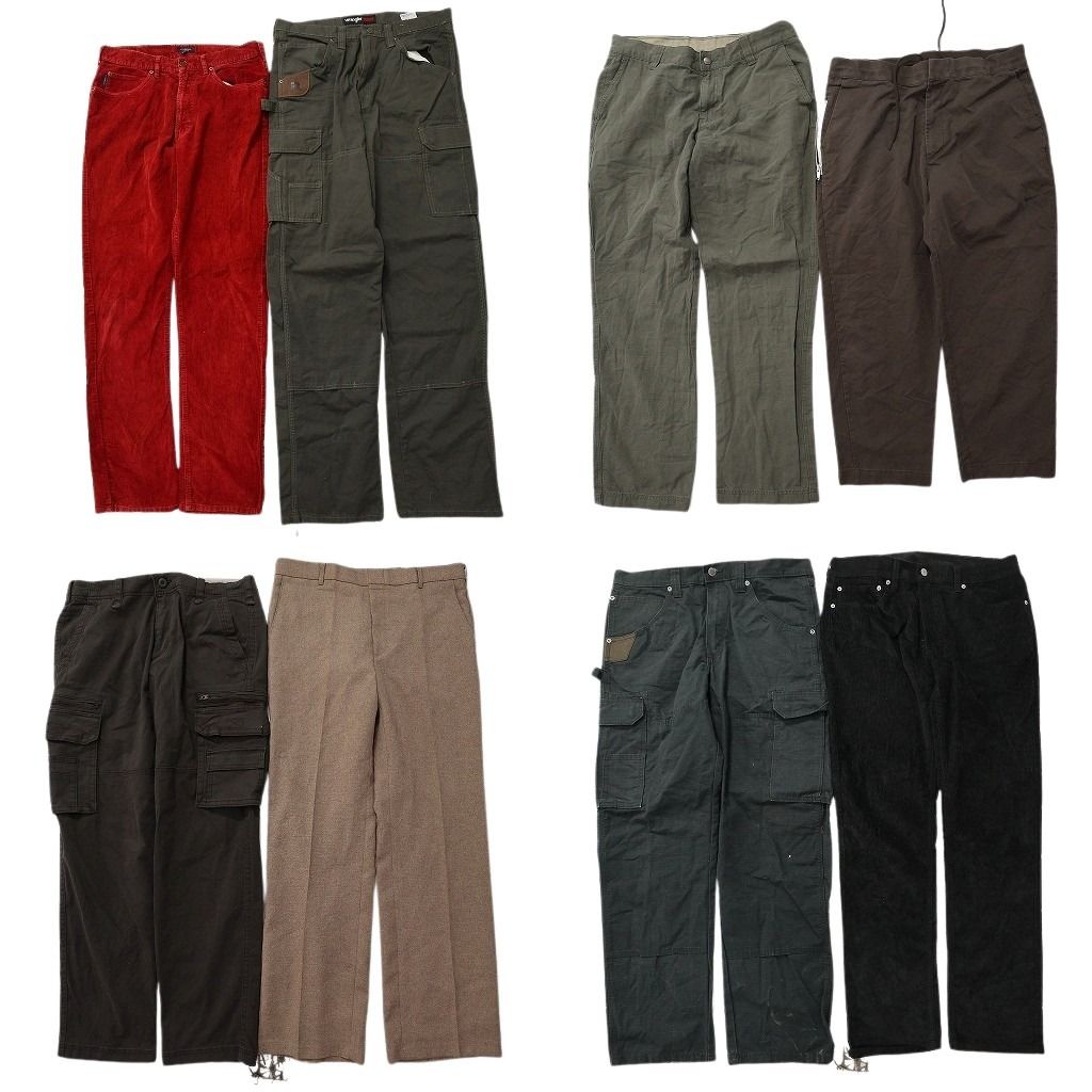 古着卸 まとめ売り ブランド パンツ 8枚セット ( メンズ 34 ) リーバイス ラングラー コロンビア ホリスター 中古 古着 NG0028