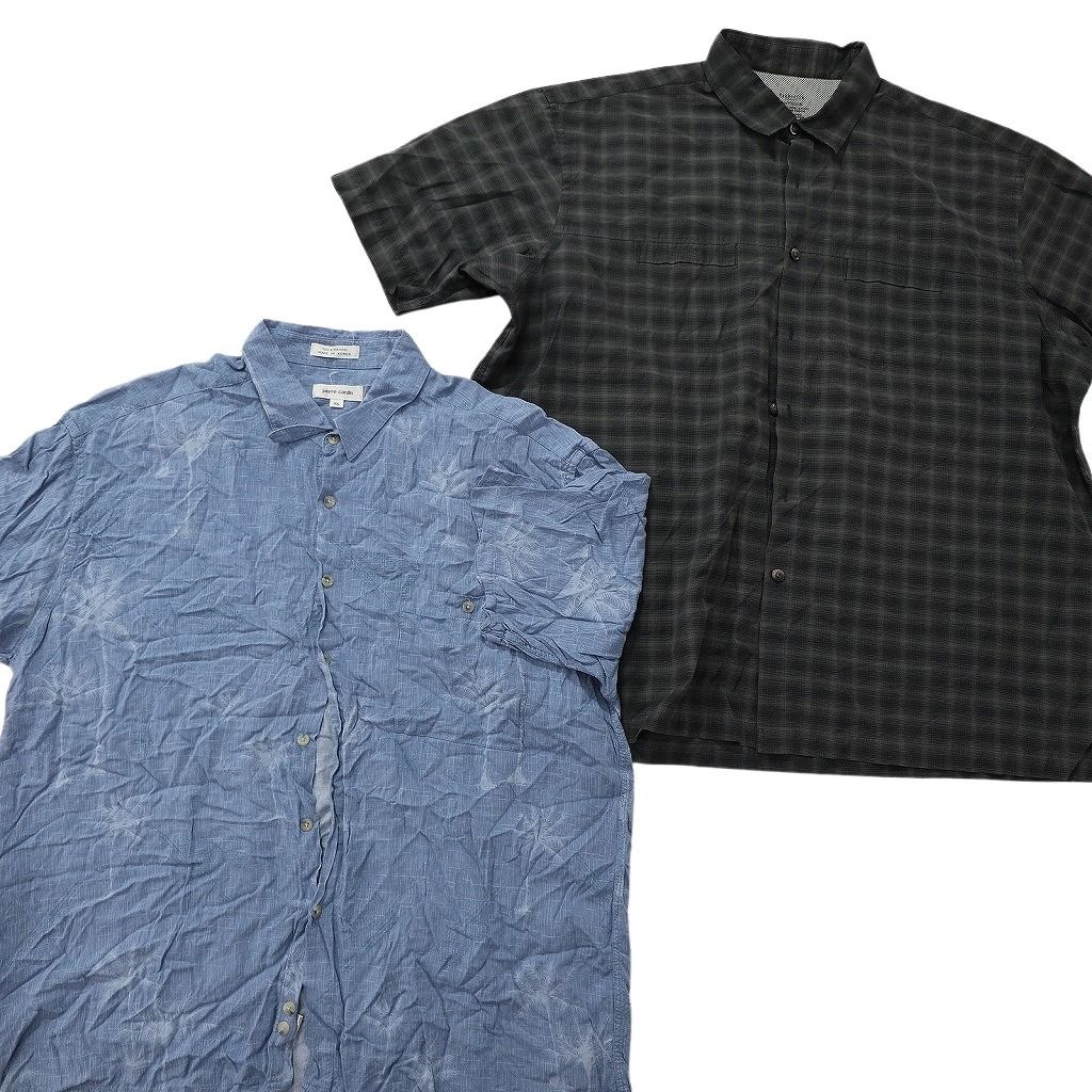 古着卸 まとめ売り 半袖シャツ MIX 10枚セット ( メンズ 2XL ) チェック柄 企業 ワークシャツ マルチカラー 中古 古着 NG0197