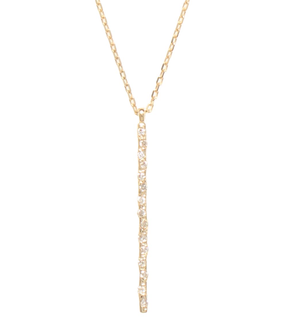 美品 アガット ネックレス K18 ダイヤ0.04ct レディース agete