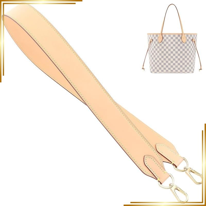 【新品】 [jiesinlov] Vachetta レザーストラップ クロスボディ 交換用バッグ ショルダーストラップ ネバーフルトートハンドバッグ用(アプリコット-115cm)