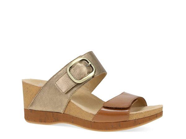 ダンスコ レディース シューズ サンダル Dansko Shannon Wedge Sandal TanGold Metallic タン