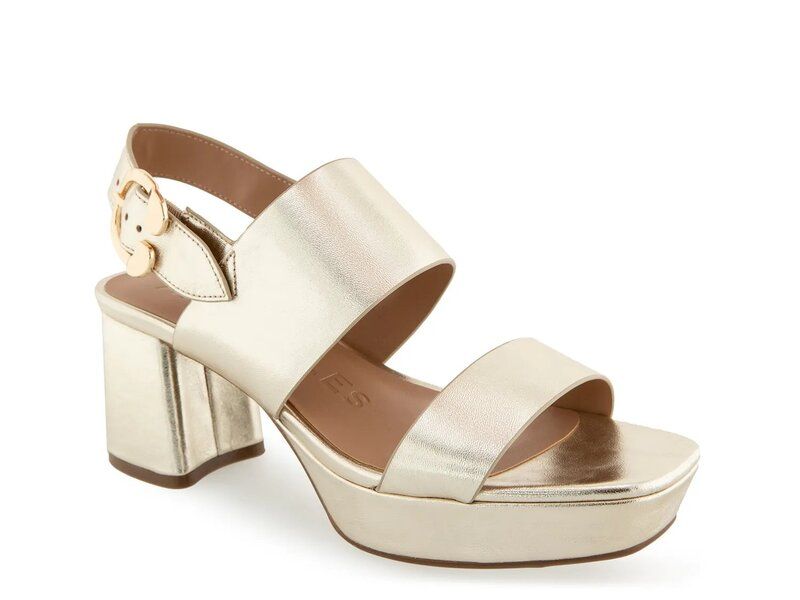 エアロソールズ レディース シューズ サンダル プラットフォーム Aerosoles Prym Platform Sandal Gold Leather ゴールド 20,016円