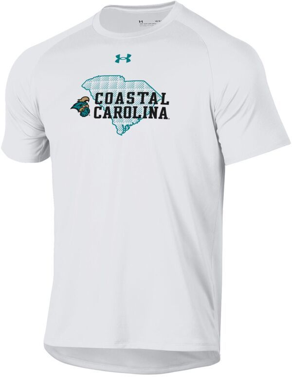 アンダーアーマー メンズ トップス Tシャツ Under Armour Mens Coastal Carolina Chanticleerstate White TShirt NoColor ホワイト
