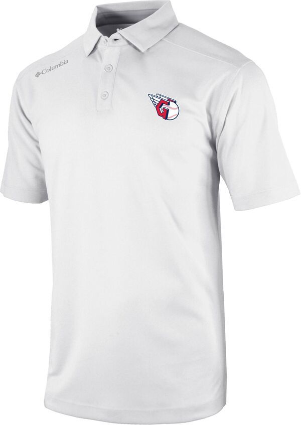 コロンビア メンズ トップス ポロシャツ Columbia Mens Cleveland Guardians OmniWick Shotgun Polo White ホワイト