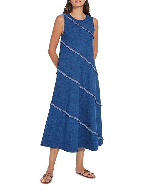 リジー レディース トップス ワンピース ミディ デニム フリンジ Lyss Mirabella Denim Fringe Midi Dress Mid Wash デニム 14,686円