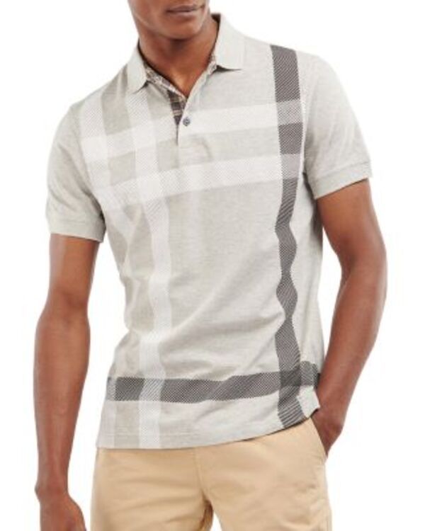 バブアー メンズ トップス ポロシャツ レギュラーフィット コットン Barbour Blaine Cotton Piqu Regular Fit Polo Shirt Gray Marl グレー