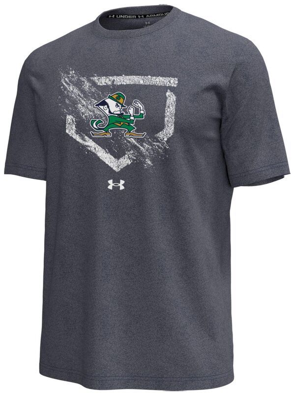 アンダーアーマー メンズ トップス Tシャツ Under Armour Mens Notre Dame Fighting Irish Navy Baseball Icon TShirt NoColor
