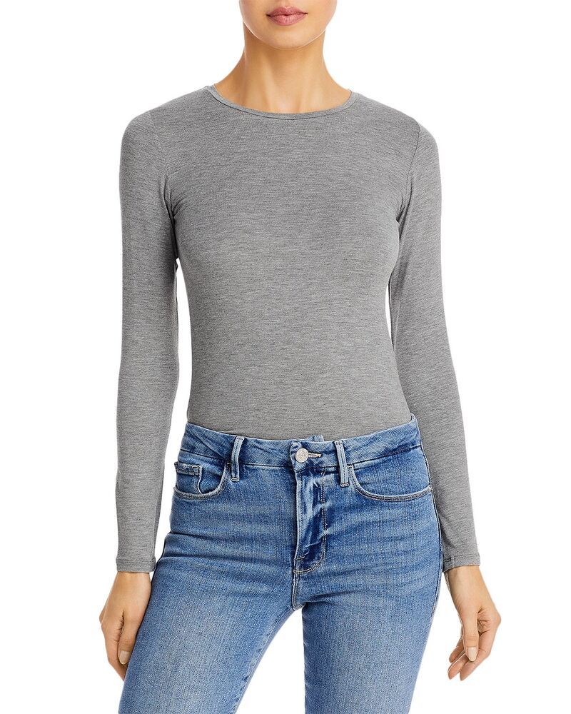 マジェスティック レディース トップス シャツ クルーネック Majestic Filatures Crewneck Long Sleeve Tee 028 Gris C