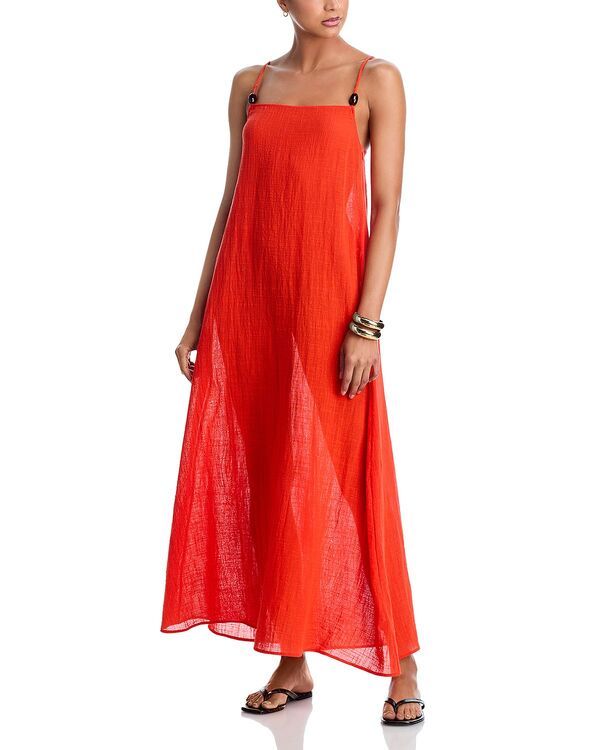 スタウド レディース トップス ワンピース STAUD Laura CoverUp Dress Flame