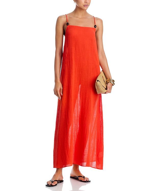スタウド レディース トップス ワンピース STAUD Laura CoverUp Dress Flame スタウド レディース トップス ワンピース STAUD Laura CoverUp Dress Flame
