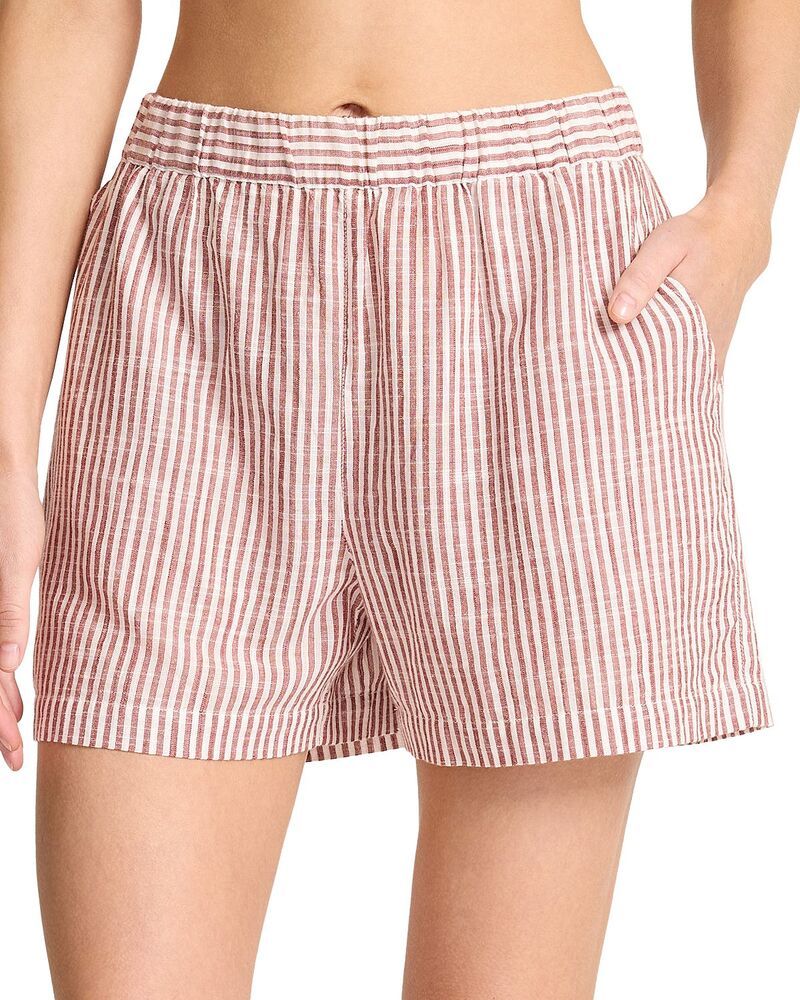 トッミーバハマ レディース ボトムス ハーフパンツ・ショーツ ショートパンツ Tommy Bahama Shoreline Striped Shortswim CoverUp Deep Sienna