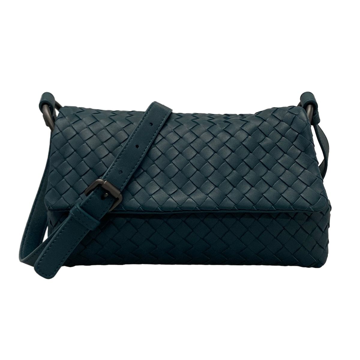 BOTTEGA VENETA(ボッテガヴェネタ) ショルダーバッグ イントレチャート ダークグリーン クロスボディ レザー