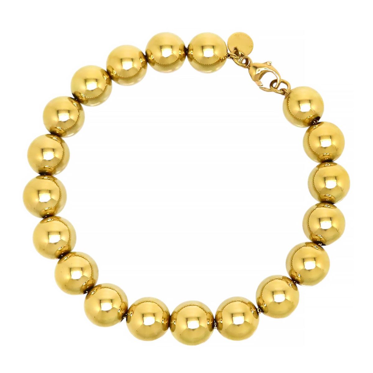 ティファニー ハードウェア ボール ブレスレット #18 AU750 (K18YG) ユニセックス TIFFANY&Co.【中古】 【ジュエリー】