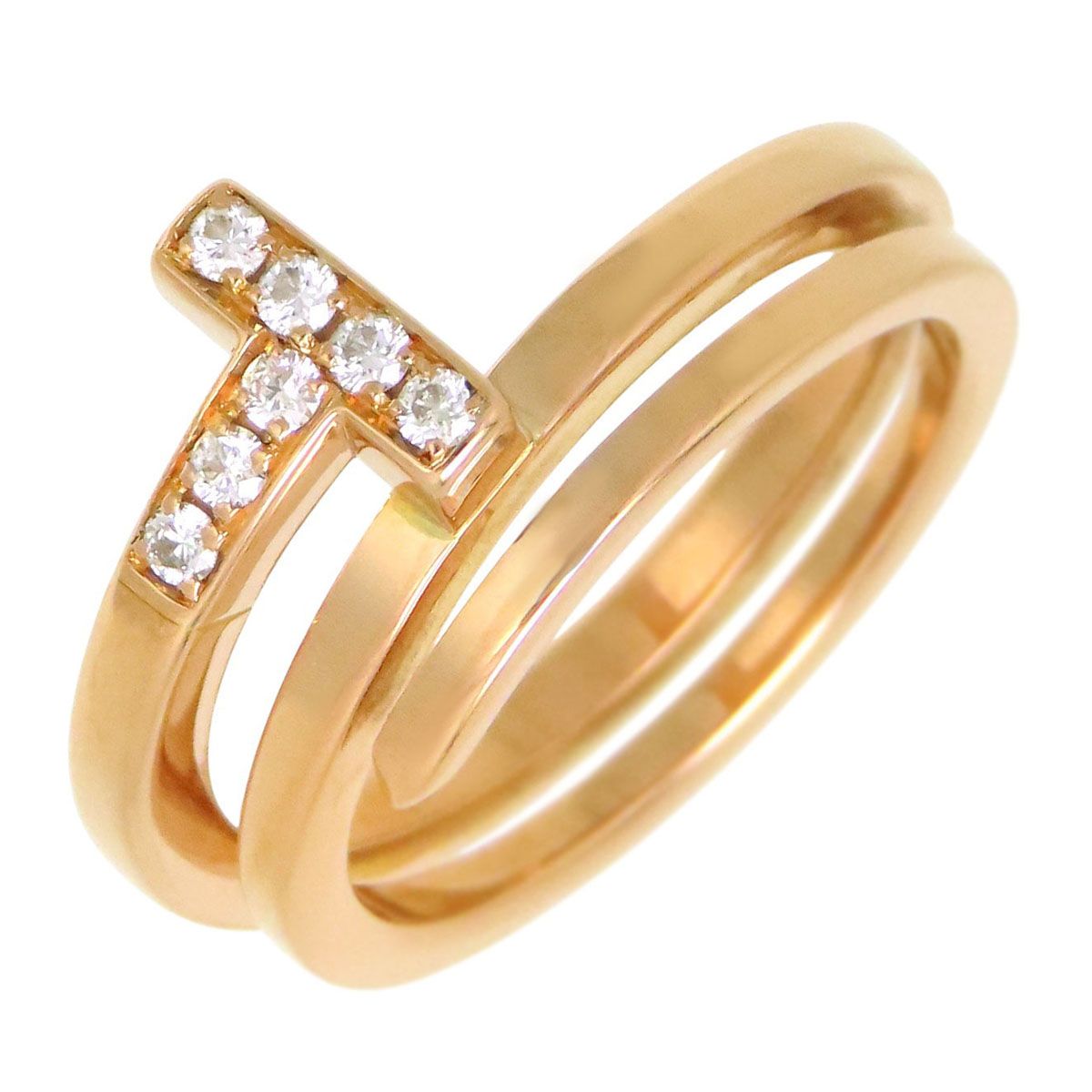 ティファニー Tスクエア ラップ リング #13 Au750 (K18PG) レディース TIFFANY&Co.【中古】 【ジュエリー】