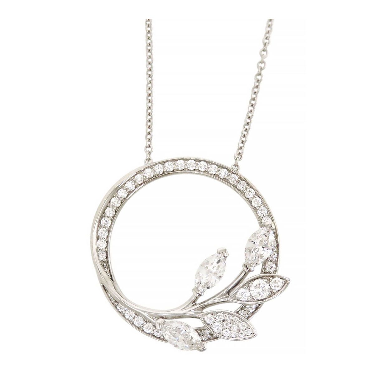 ティファニー ビクトリア ヴァイン サークル ネックレス Pt950 レディース TIFFANY&Co.【中古】 【ジュエリー】