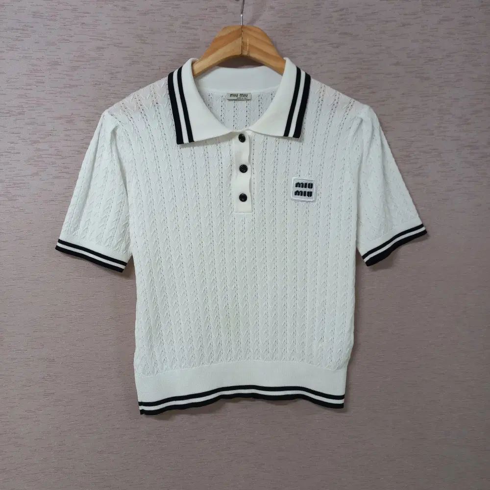 B8-6/白 KARA（カラ） ニットTシャツ レディース