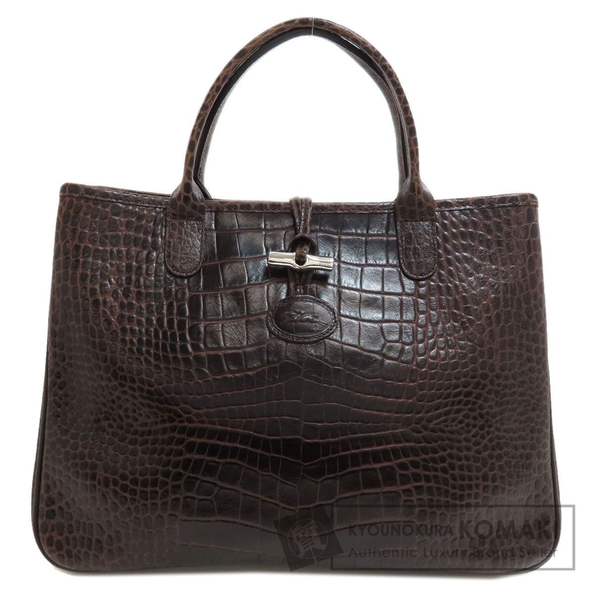Longchamp ロンシャン ル ロゾ クロコ型押し ハンドバッグ レザー レディース [中古] 13,728円