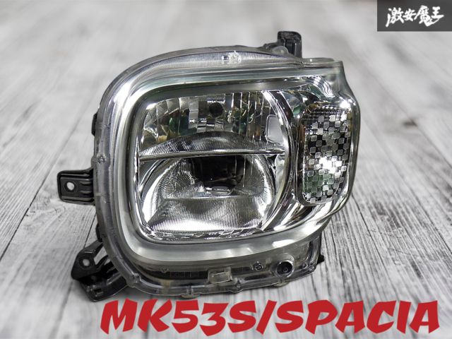 点灯OK！ レンズ割れなし ☆即発送☆ MK53S スペーシア LED ヘッドライト ヘッドランプ 左 左側 助手席側 ICHIKOH 1959 DL